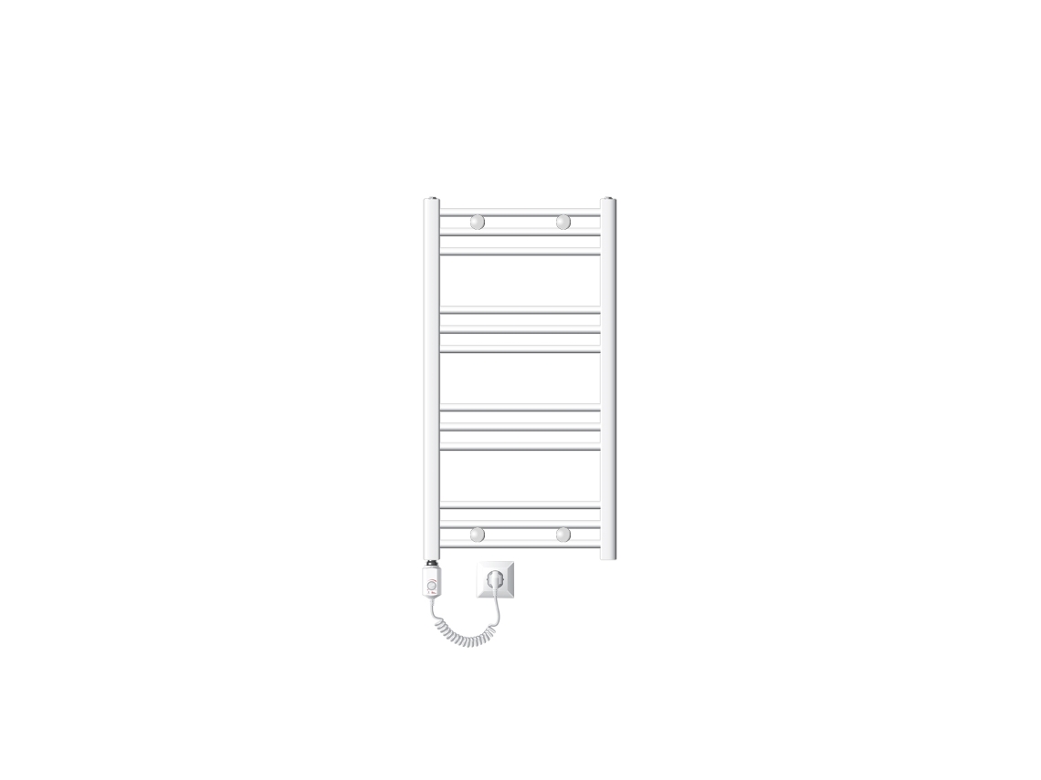 Aquecedor Elétrico de Banho Sahara 500X800 Mm Branco Ligação Lateral ECD