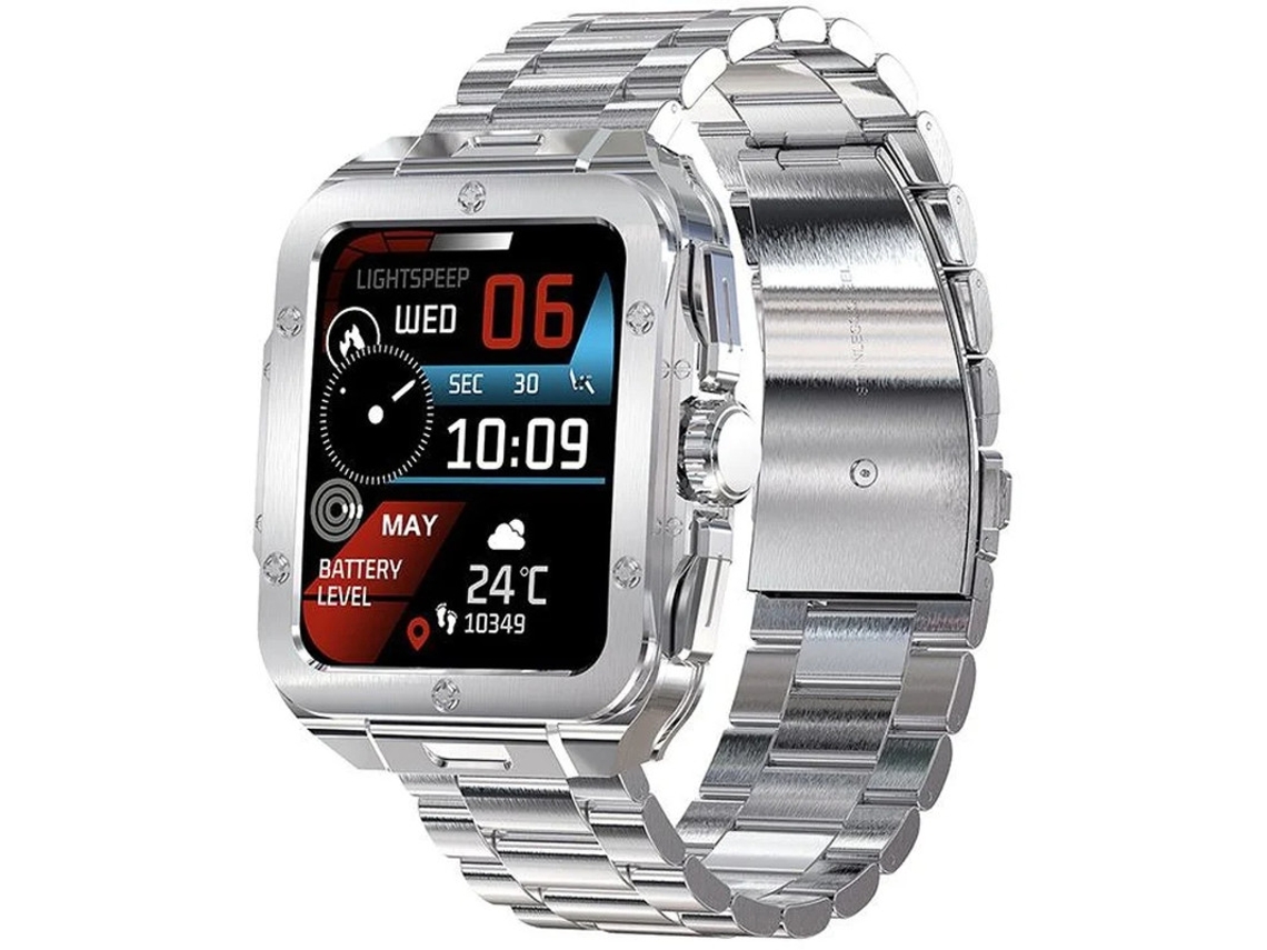 Smartwatch com tela sensível ao toque de 1,85" e monitoramento de frequência cardíaca, sono e SpO2. Modo esportivo de 20", assistente de voz e monitor de atividades físicas. Bestvite.