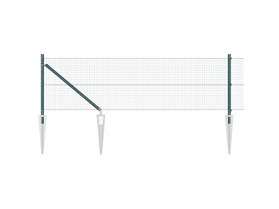 Conjunto 1 Painéis De Cerca Vidaxl Verde Aço (10 X 0,5 M)