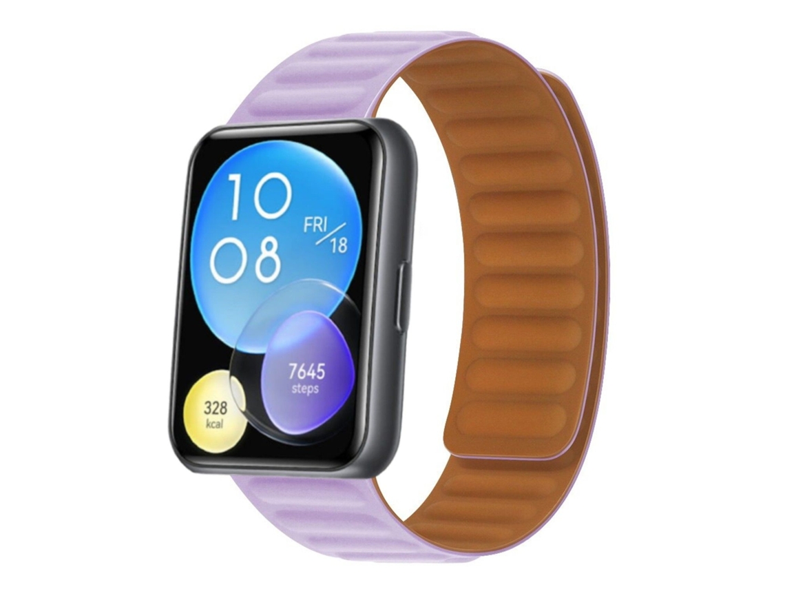 Pulseira Bracelete de elos magnéticos para Huawei Watch Fit 2 Roxo