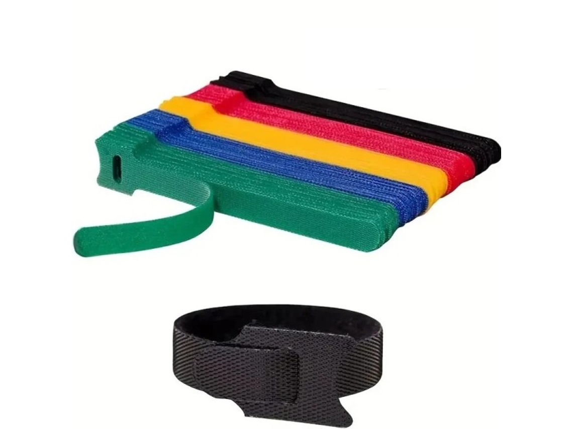 Conjunto De 50 Tiras Velcro Reutilizáveis​​ Para Organização Cabos
