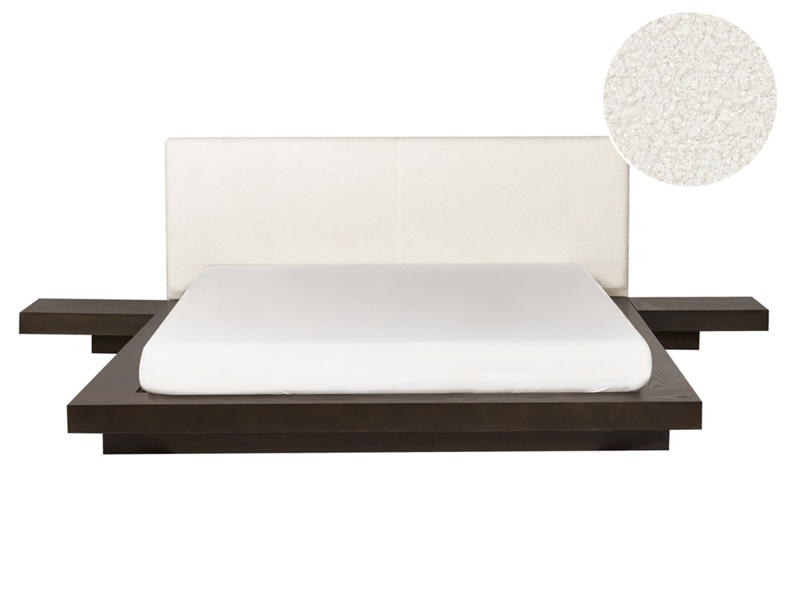 Cama de Água BELIANI Zen de Mdf Freixo Escuro 160x200