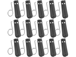 Conjunto De 50 Peças De Ferramentas Para Remoção De Tampas De Porcas De Roda Em Aço Inoxidável Preto.