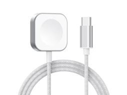 Carregador Magnético Sem Fio De Carga Rápida Com Interface Type-c Para Apple Watch Series 4 Prata