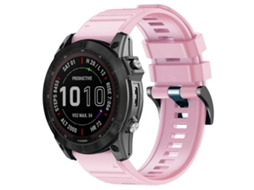 Bracelete para Garmin Silicone com Fivela de Aço Preta Rosa XIAOMOYU (22mm)