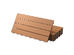 Ecd Germany Telhas Para Pátio De Wpc 60x30 Cm 30 Peças Por 5m²castanho Claro