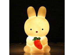 Omni lâmpada de Noite Led Coelho da Páscoa com Cenoura/coração para Crianças, Lâmpada de Mesa, Decoração Animal da Páscoa Conejo Zanahoria B