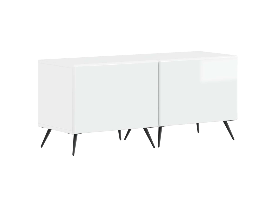 Vidaxl Gabinete Para Tv Branco Brilhante Derivados De Madeira