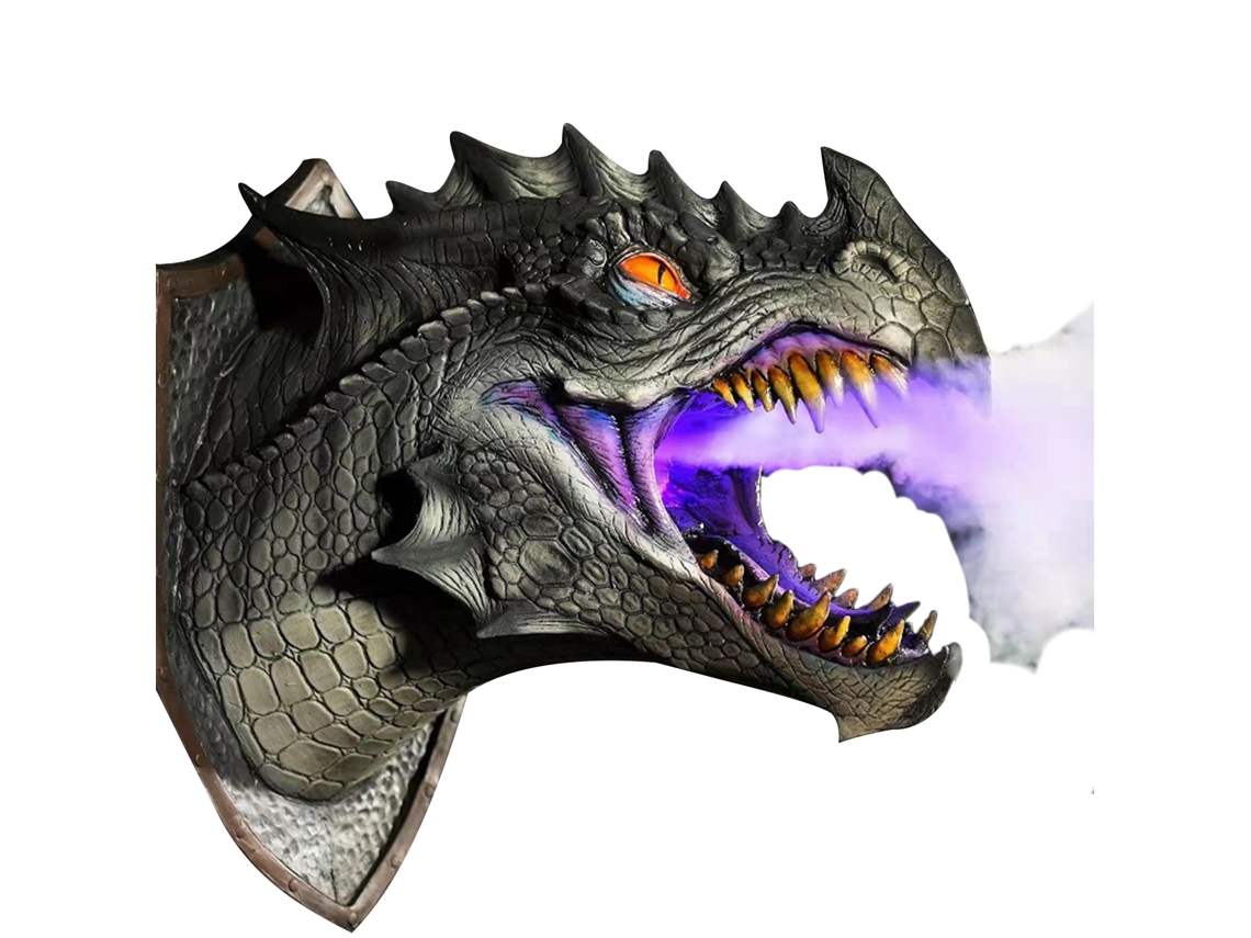 Cabeça de Dinossauro Led Montada na Parede Decoração de Casa LAXISCREED
