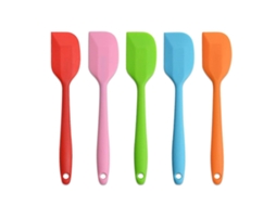 Espátulas pequenas de silicone de 21,5 cm, resistentes ao calor até 260 °C, flexíveis e essenciais para cozinhar e assar (5 peças)