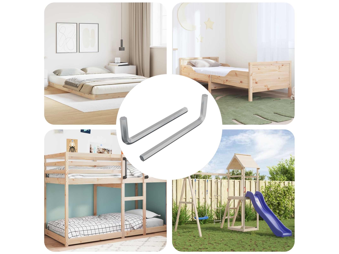 Vidaxl Chave Hexagonal 2 Unid. Prateado 32 X 86 Mm Aço