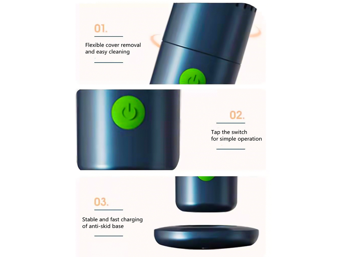 Máquina de Limpeza Portátil para Frutas e Legumes, Carregamento Sem Fios LAXISCREED