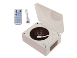 (branco) Leitor De Cd Retrô, Alto-falante Bluetooth 5.0 Sem Fio Recarregável