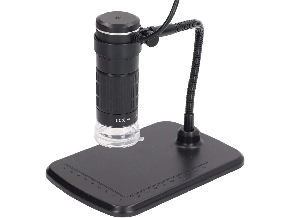 Endoscópio Portátil Com Lupa, Microscópio Digital Em Abs Com 8 Luzes Led