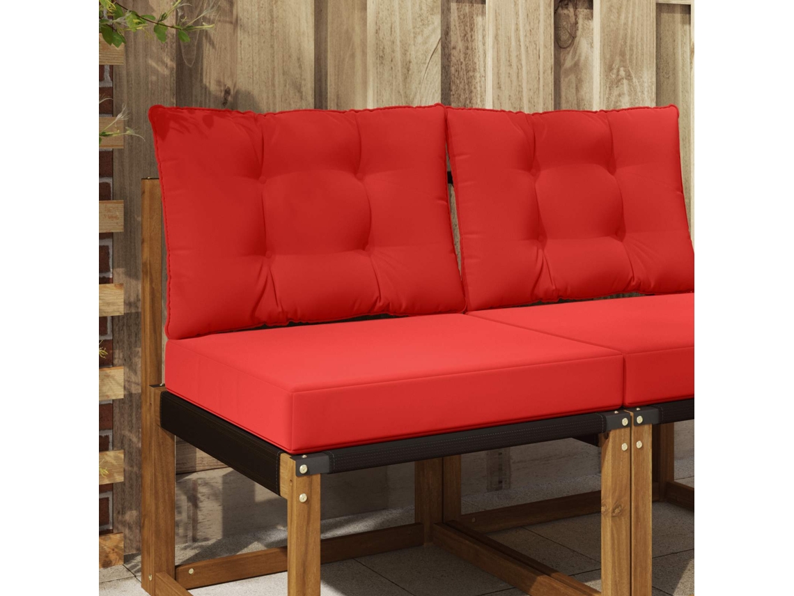 Vidaxl Almofada Para Sofá Externo Poliéster Vermelho 60 X 50,5 Cm