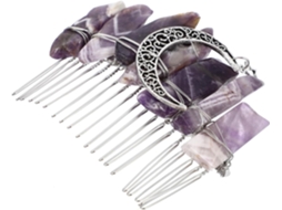 Pente De Cabelo Roxo Chique, Acessório Elegante E Delicado Para Penteados Presos.
