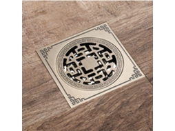 Ralo De Chuveiro Quadrado 10x10 Cm Em Estilo Antigo Para Azulejos
