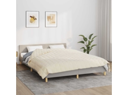 Vidaxl Manta Pesada 13 Kg 200x200 Cm Tecido Creme-claro