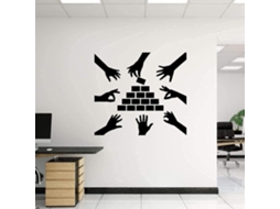 Adesivos de parede removíveis para atividades de integração de equipes, adesivos de parede para escritório, decoração de parede, 42x28cm