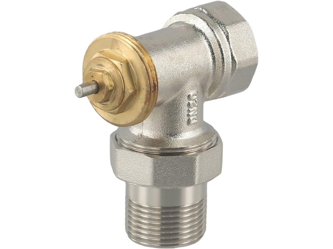 Válvula Termostática Angular De Latão Dn15/dn20 M30 1.5 (dn20) Para Radiador
