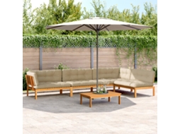 5 Pcs Móveis De Paletes P/ Jardim Com Almofadões Acácia Maciça Dkd Home Decor