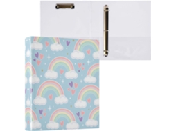 Pasta de Argolas com 3 Anéis para Folhas Tamanho Carta , Organizador Pastas Redondas Prancheta (27,9 X 21,6 Cm)
