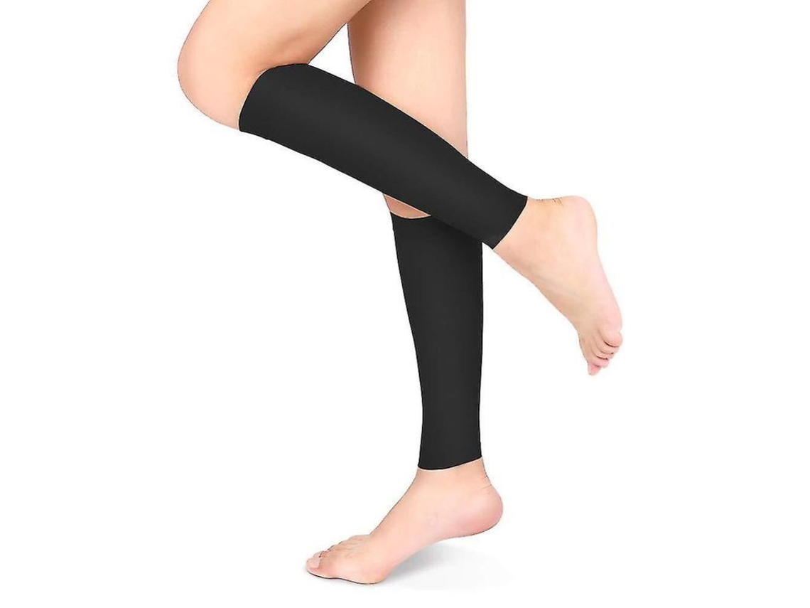 Mangas De Compresión Gradual Para Piernas, Medias Sin Pie 20-30mmhg Prevenir Varices, Talla M Negro
