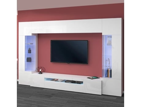 Armário Móvel Suporte de Tv 2 Armários de Parede Sala de Estar Sultan Wh WEB FURNITURE