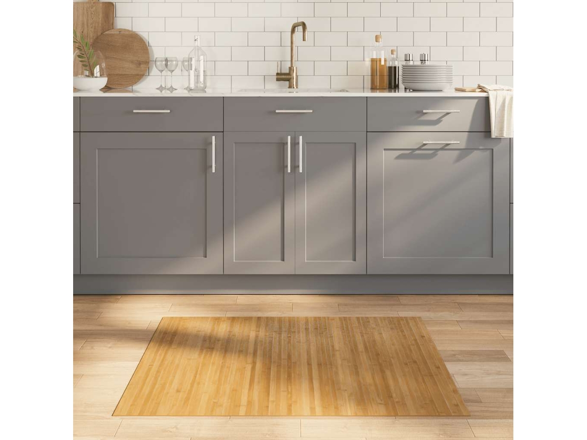 Vidaxl Tapete Retangular 80x100 Cm Bambu Cor Natural