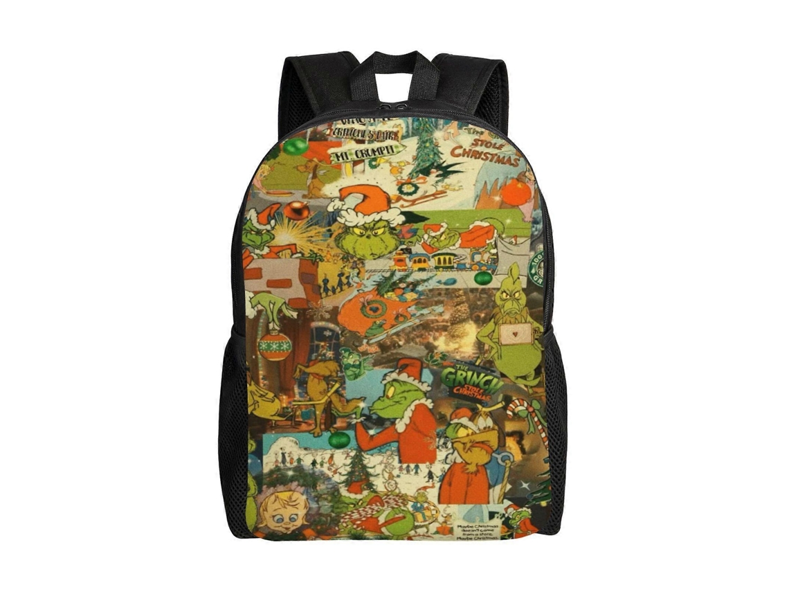 Mochila De Estudante Grinch , Durável E Leve, À Prova Dágua E Com Alça De Ombro Respirável (r145) Olysi Shop (d145)