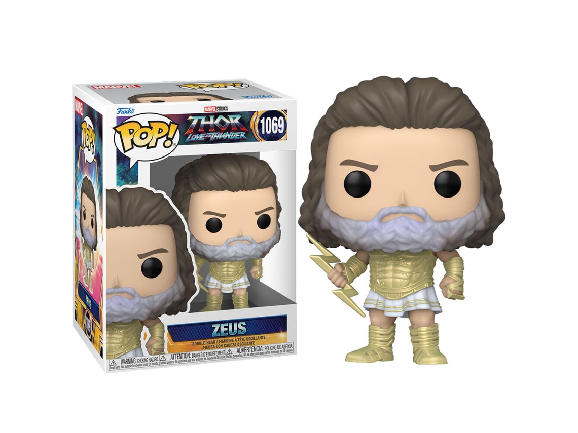 Figura Pop Marvel Thor Amor E Trovão Zeus