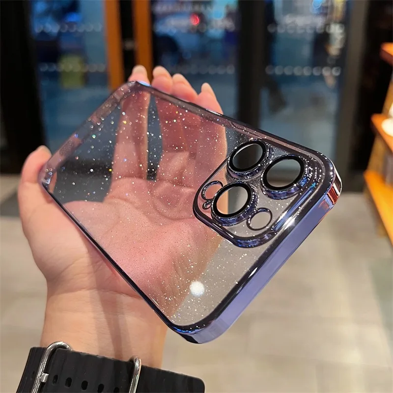 (iphone 13 Azul) Funda Para Teléfono Galvanizada, Material Pc Rígido