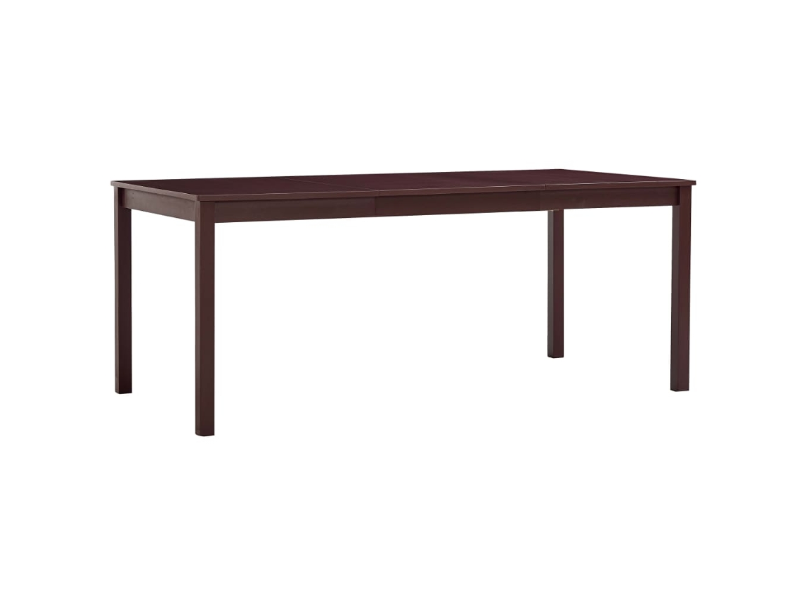 Vidaxl Mesa De Jantar 180x90x73 Cm Madeira De Pinho Castanho-escuro