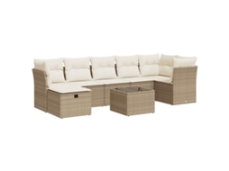 Garden Sofa Set, Garden Sofa Sets Vidaxl Bege Rattan / Vime (n/a)