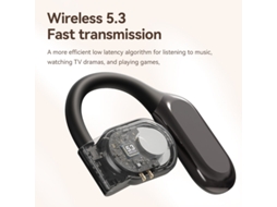Auscultadores Sem Fios Bluetooth M62 Ai Tradução Uxos Com Som Surround De 360, Redução De Ruído Inteligente, Potência De Reprodução De 58 Horas, Viseira