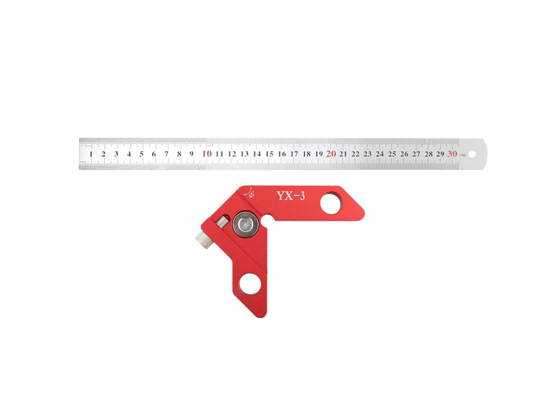 Ferramenta de Medição Yx 3 Center Line Scriber Régua Calibre 45-90 Graus YURU