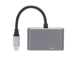 Adaptador Multimedia Usb c a Hd, Interfaz Vga, Convertidor 4k, Cavo para Macbook Pro, Chromebook, Dell Xps13
