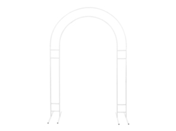 Arco De Casamento, Construção De Aço Durável, Opções De Decoração Versáteis, Branco, L