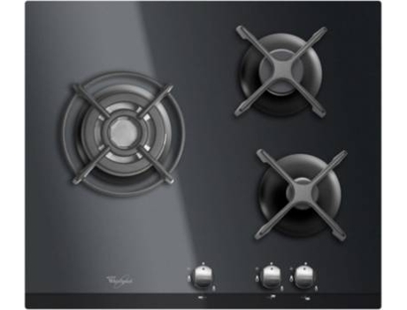 Placa de Gás WHIRLPOOL AKT 404/NB (Gás Butano-Propano - 56 cm - Preto)