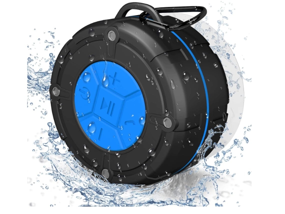 Caixa De Som Para Chuveiro Bluetooth 5.0 Ipx7 À Prova Dágua Rádio Para Banheiro Caixa De Som Portátil Sem Fio Com Ventosa Preta Lalamoli