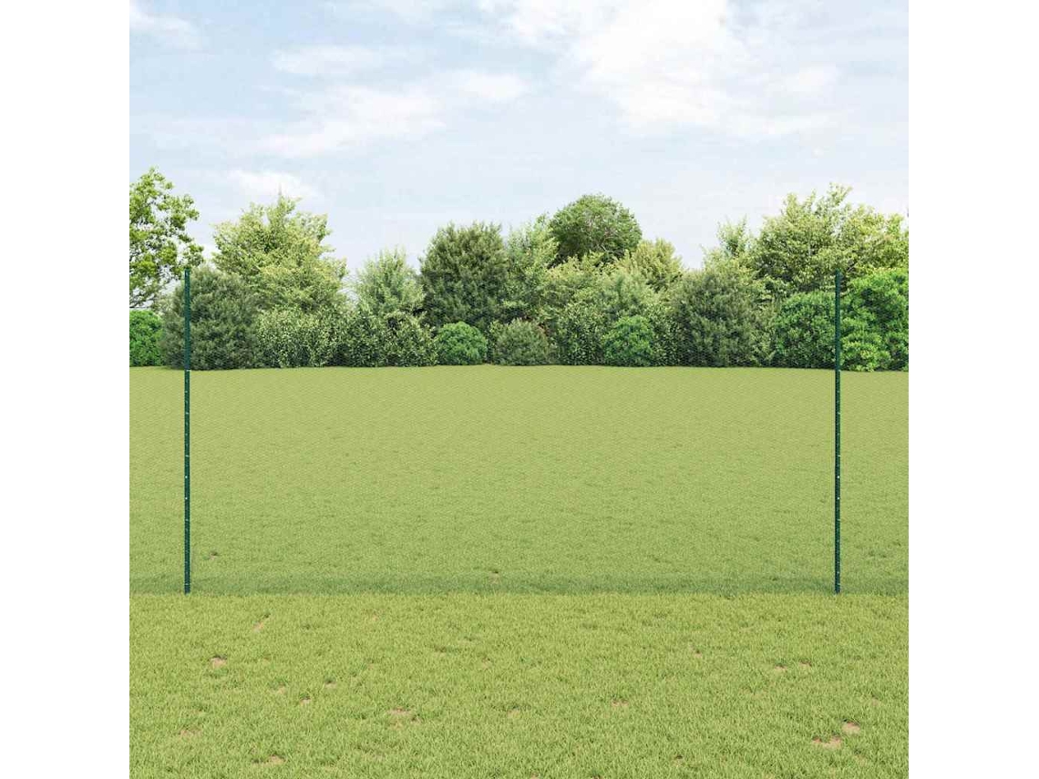 Vidaxl Cerca Hexagonal Com Poste 25 X 1,5 M Aço Revestido De Pvc Verde