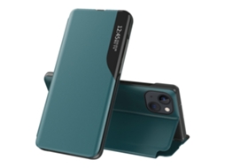 Capa Para Iphone 15 Plus Pele Sintética Verde