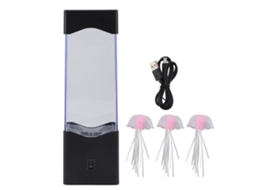 Lâmpada de Aquário Artificial Led Simulada Colorida com Bateria e Usb para Quarto Noturna