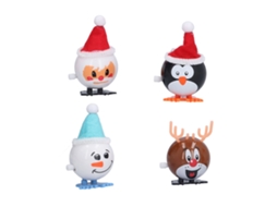 Conjunto De Natal Laxiscreed Com Pai Natal, Boneco De Neve E Movimento Mecânico - 4 Peças Festivas