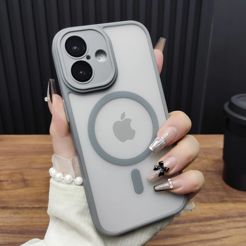 Capa Magnética Fosca Para Iphone 11 (cinza), Com Estrutura E Parte Traseira À Prova De Choque.