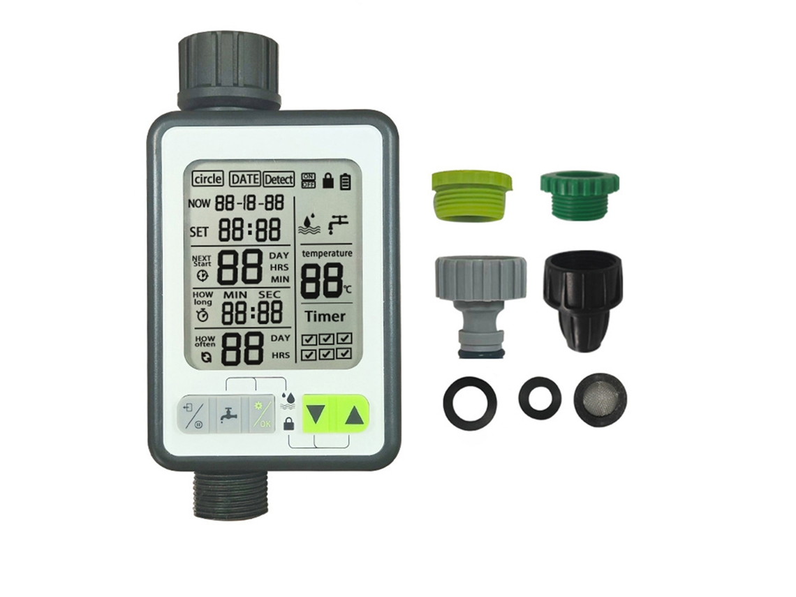 Timer De Rega Automático 3 Modos Com Sensor De Chuva Para Jardim E Gramado