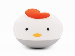 Luz noturna Lurelia em formato de galinha com base de silicone, recarregável via USB, com controle remoto e sensor de toque para bebês e crianças.