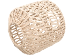 Abajur Leve Trançado Em Imitação De Rattan, Com Cobertura De Luz Não Especificada.