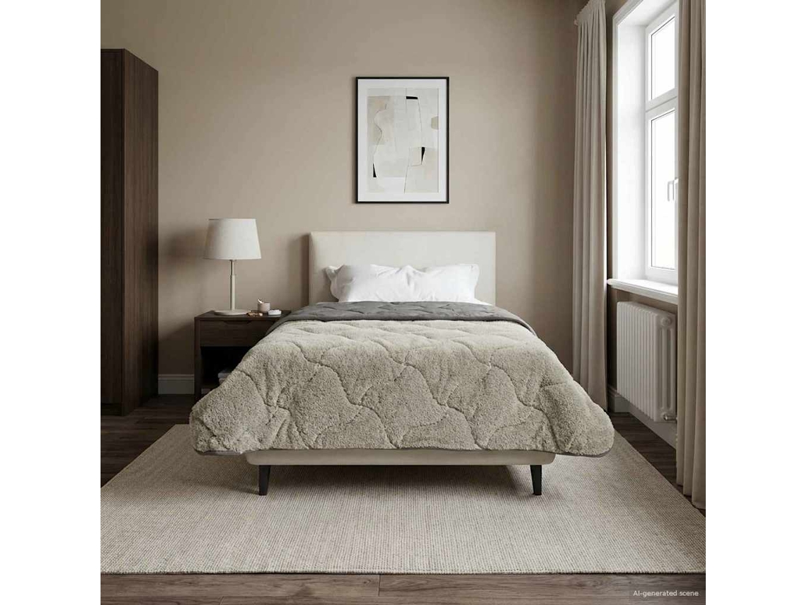 Vidaxl Edredom De Inverno 135 X 200 Cm Inverno Cinzento-claro