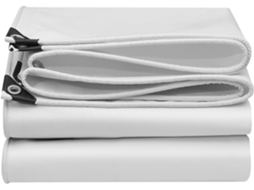Tarp Sheet Cover, Canvas Tarp, 2x3m 3x4m White Heavy Duty Tarpaulin With Reinforced Grommets, Protective Cover For